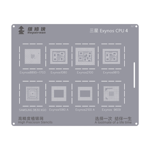 

For Samsung Series Exynos CPU 4 Repairman High Precision Stencils CPU BGA iC Reballing Planting Tin Plate