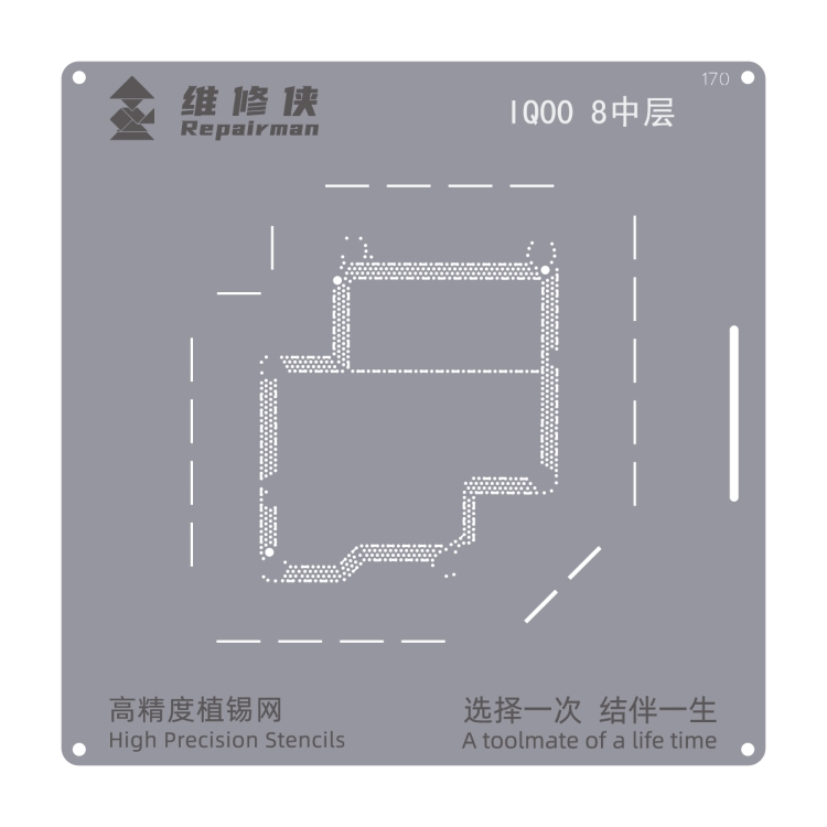 

For vivo iQOO 8 Repairman High Precision Stencils CPU BGA iC Reballing Planting Tin Plate