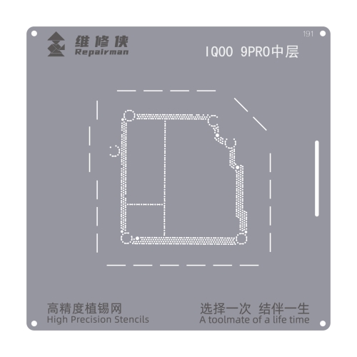 

For vivo iQOO 9 Pro Repairman High Precision Stencils CPU BGA iC Reballing Planting Tin Plate