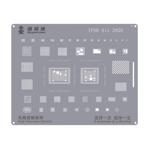 

For iPad Air 2020 Repairman High Precision Stencils CPU BGA iC Reballing Planting Tin Plate