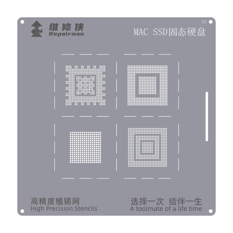 

For MacBook SSD Repairman High Precision Stencils CPU BGA iC Reballing Planting Tin Plate