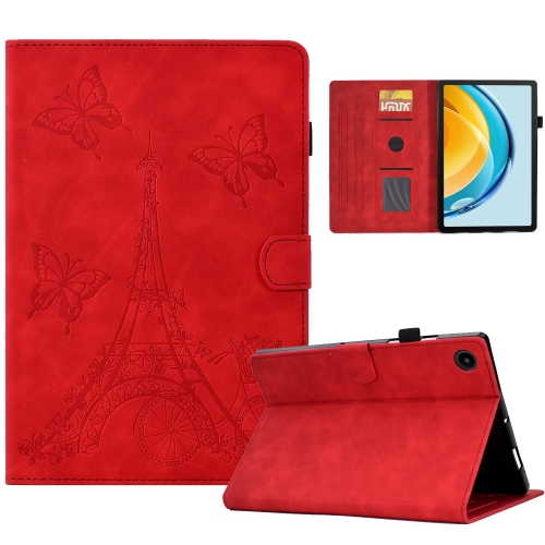 

For Huawei Matepad SE 10.4 2022 Tower Embossed Leather Tablet Case(Red)