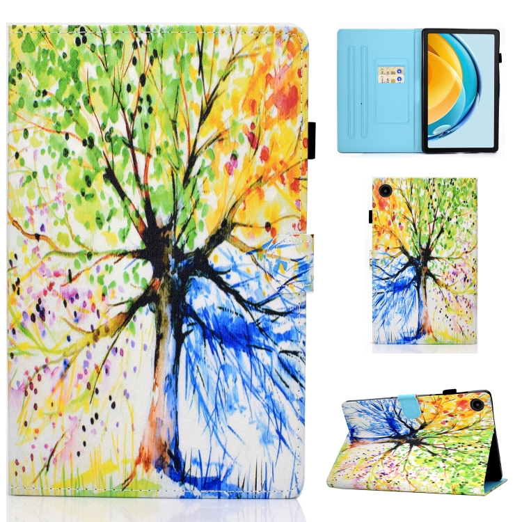 

For Huawei Matepad SE 10.4 2022 Colored Drawing Stitching Flip Leather Tablet Case(Colorful Tree)
