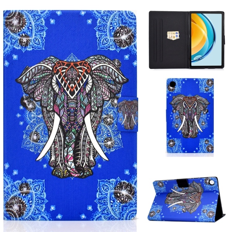

For Huawei Matepad SE 10.4 2022 Electric Pressed Colored Drawing Leather Tablet Case(Ethnic Elephant)