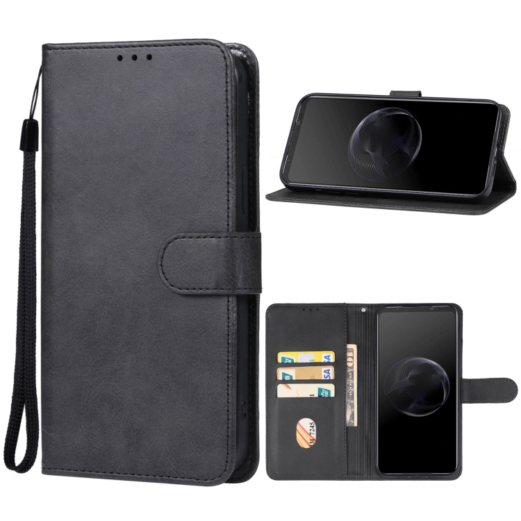 

For Asus ROG Phone 7 Leather Phone Case(Black)