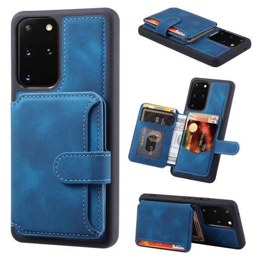 

For Samsung Galaxy S20 Feel Dream Anti-theft Brush Shockproof Portable Skin Card Bag Phone Case(Peacock Blue)