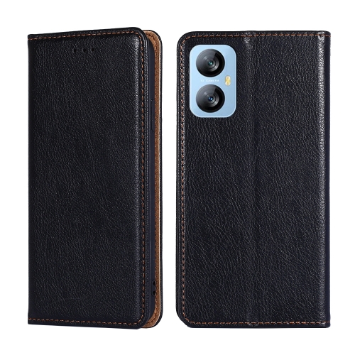 

For Blackview A52 Gloss Oil Solid Color Magnetic Leather Phone Case(Black)