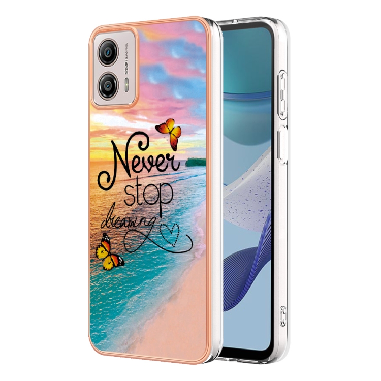 

For Motorola Moto G53 Electroplating IMD TPU Phone Case(Dream Butterfly)