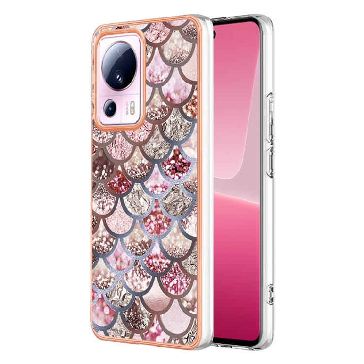 

For Xiaomi 13 Lite 5G Electroplating IMD TPU Phone Case(Pink Scales)