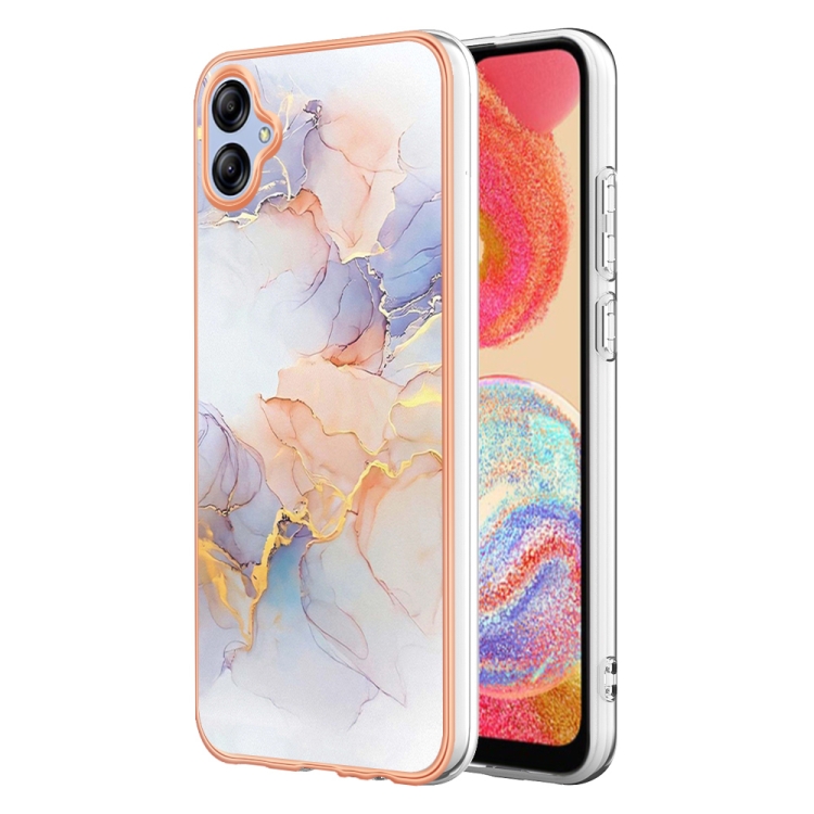 

For Samsung Galaxy A04e Electroplating IMD TPU Phone Case(White Marble)