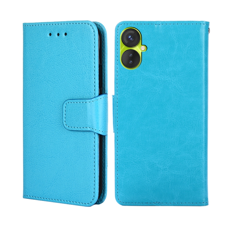 

For Tecno Spark 9 Pro Crystal Texture Leather Phone Case(Sky Blue)