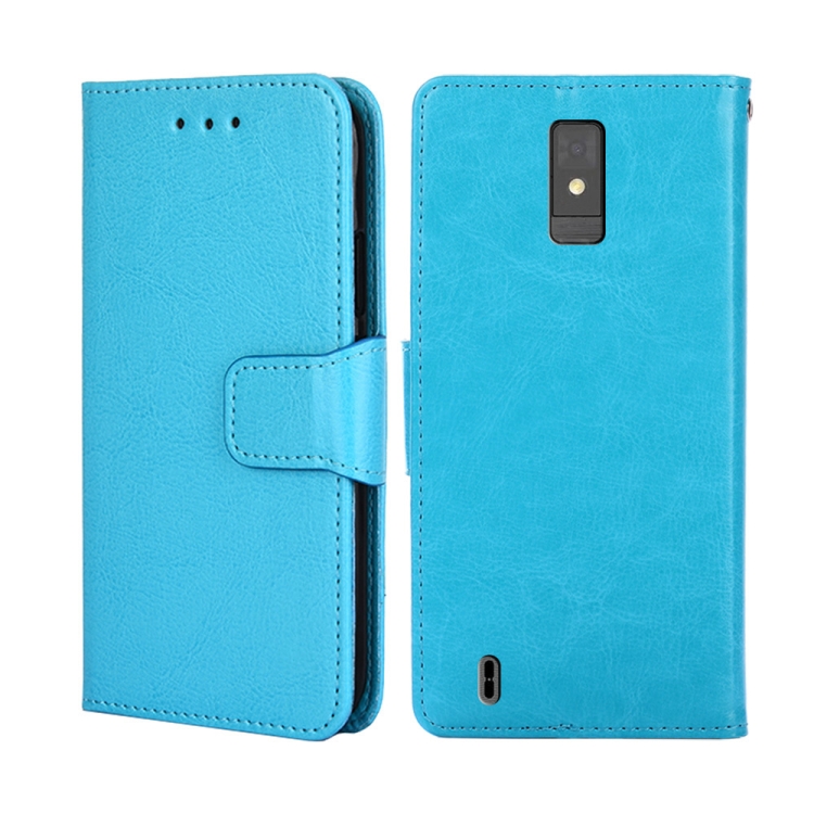 

For ZTE Blade A32 Crystal Texture Leather Phone Case(Sky Blue)