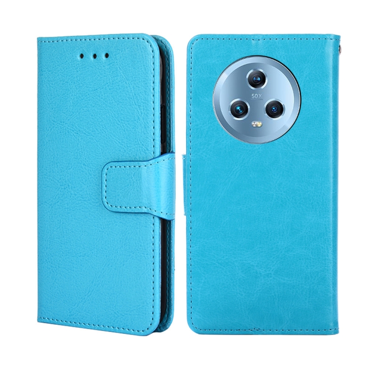 

For Honor Magic5 Crystal Texture Leather Phone Case(Sky Blue)