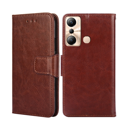 

For Infinix Hot 20i Crystal Texture Leather Phone Case(Brown)