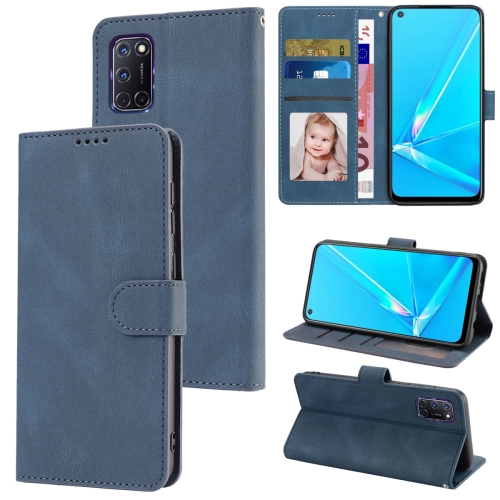 

For OPPO A72 / A52 / A92 4G Fantasy Skin-feel Calfskin Texture Leather Phone Case(Blue)