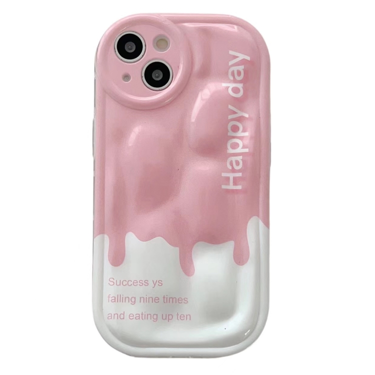 

For iPhone 13 Meteorite Texture Phone Case(Pink White)
