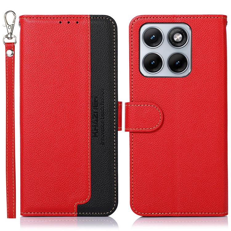 

For Motorola Edge 70 Fusion 5G KHAZNEH Litchi Texture Leather RFID Phone Case(Red)