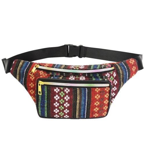 

Outdoor Sports Bohemian Ethnic Style Fashion Waist Bag, Size:34x15cm(Style-E)