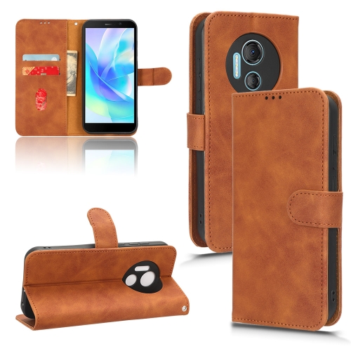 

For Doogee X97 / X97 Pro Skin Feel Magnetic Flip Leather Phone Case(Brown)