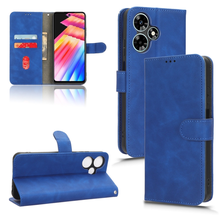 

For Infinix Hot 30 Play Skin Feel Magnetic Flip Leather Phone Case(Blue)