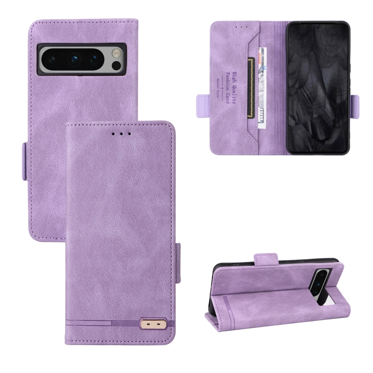 

For Google Pixel 8 Pro Magnetic Clasp Leather Phone Case(Purple)