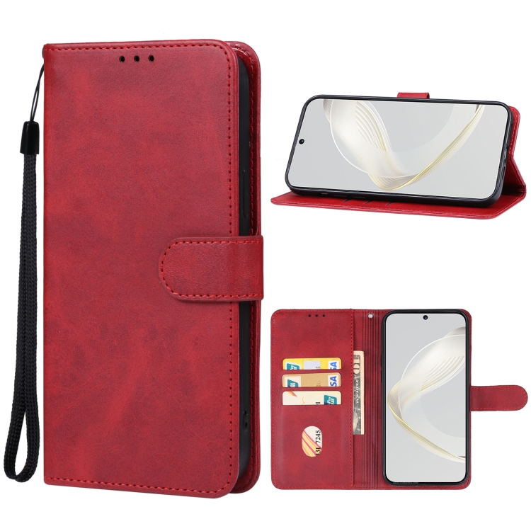 

For Huawei nova 11 Leather Phone Case(Red)
