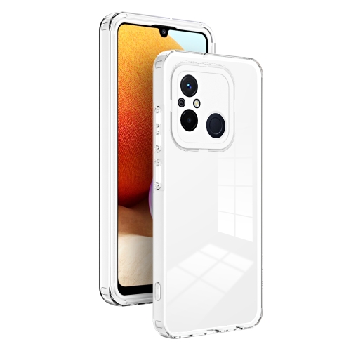 Para Xiaomi Redmi Note 12 Pro 4G 3 en 1 Clear TPU Color PC Frame Phone Case  (Blanco)