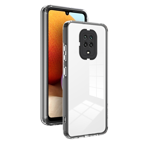 

For Xiaomi Redmi Note 9S / Note 9 Pro 3 in 1 Clear TPU Color PC Frame Phone Case(Black)