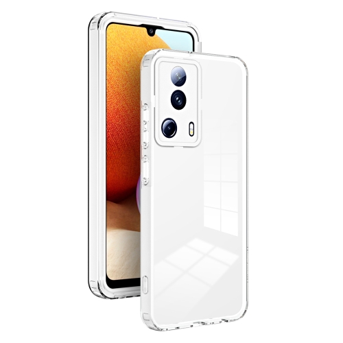 For Xiaomi 13 Lite 2023 / Civi 2 3 in 1 Clear TPU Color PC Frame Phone Case(White) 5pcs lots led cob chips ac220v 3w 5w 7w seven color drive free 24mm suitable for downlight spot lighting light source
