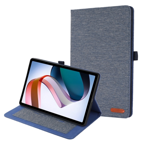 

For OPPO Pad 2 Fabric Leather Tablet Case(Blue)