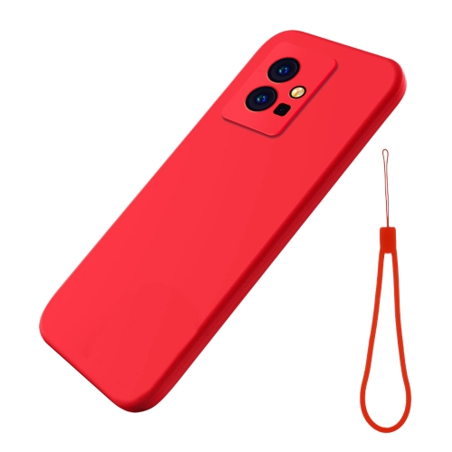 

Pure Color Liquid Silicone Shockproof Phone Case for vivo Y75 5G / Y55 5G / T1 5G Indian / Y33s 5G / Y30 5G / Y55s 5G(Red)