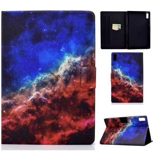 

For Lenovo Tab M9 Colored Drawing Horizontal Flip Tablet Leather Case(Starry Sky)