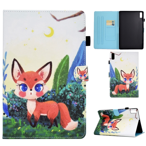 

For Lenovo Tab P11 Gen 2 Sewing Thread Horizontal Painted Tablet Leather Case(Little Fox)