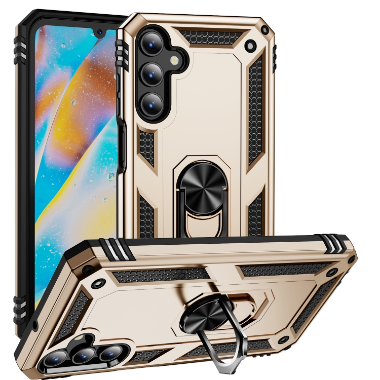 

For Samsung Galaxy A15 Shockproof TPU + PC Phone Case(Gold)