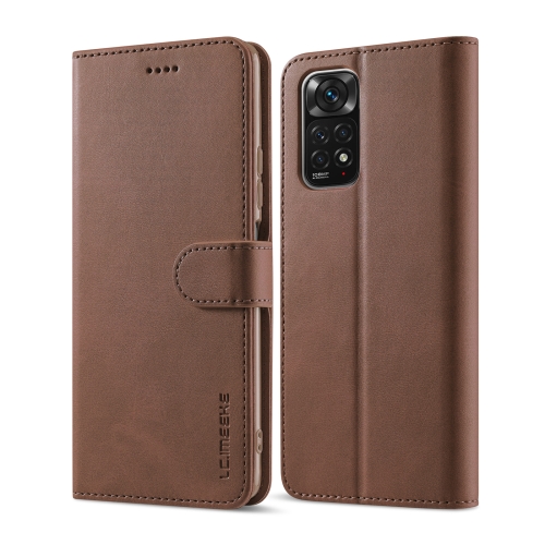 

For Xiaomi Redmi Note 12 Pro 4G Global LC.IMEEKE Calf Texture Horizontal Flip Leather Case(Brown)