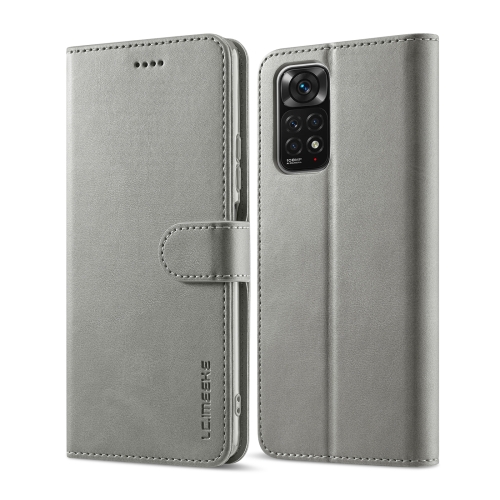 

For Xiaomi Redmi Note 12 Pro 4G Global LC.IMEEKE Calf Texture Horizontal Flip Leather Case(Grey)