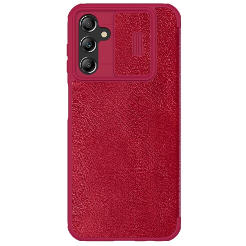 

For Samsung Galaxy A14 4G NILLKIN QIN Series Pro Sliding Camera Cover Design Leather Phone Case(Red)