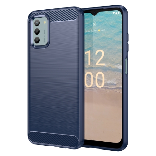 

For Nokia G22 Brushed Texture Carbon Fiber TPU Phone Case(Blue)