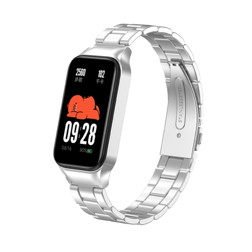 

For Redmi Band 2 Three-bead Metal Watch Band(Silver)