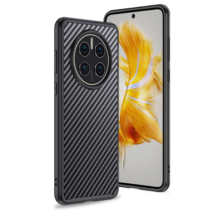 

For Huawei Mate 50 wlons Magsafe Carbon Fiber Kevlar TPU Phone Case(Black)