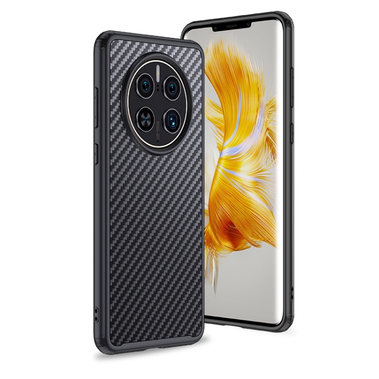 

For Huawei Mate 50 Pro wlons Magsafe Carbon Fiber Kevlar TPU Phone Case(Black)