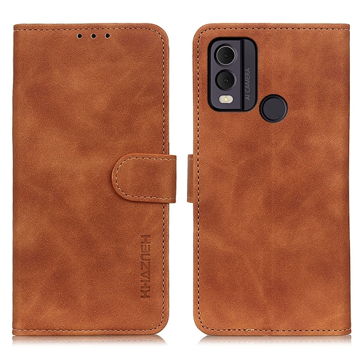 

For Nokia C22 4G KHAZNEH Retro Texture Flip Leather Phone Case(Brown)