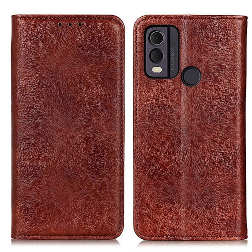 

For Nokia C22 4G Magnetic Crazy Horse Texture Leather Phone Case(Brown)