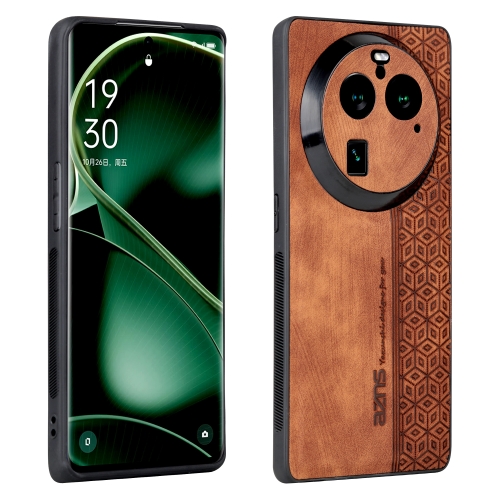 

For OPPO Find X6 Pro AZNS 3D Embossed Skin Feel Phone Case(Brown)