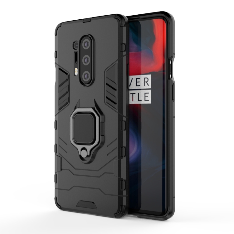 

For OnePlus 8 Pro PC + TPU Anti-fall Protective Case with Ring Holder(Black)
