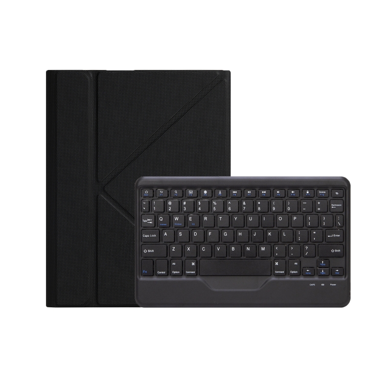 

For iPad 10th Gen 10.9 2022 B10 Triangle Holder Tablet Bluetooth Keyboard Leather Case(Black)