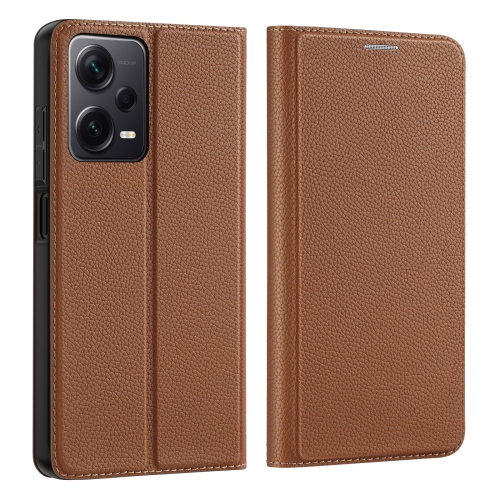 

For Xiaomi Redmi Note 12 Pro+ 5G DUX DUCIS Skin X2 Series Horizontal Flip Leather Phone Case(Brown)