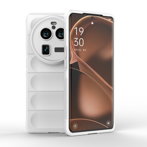 

For OPPO Find X6 Pro 5G Magic Shield TPU + Flannel Phone Case(White)