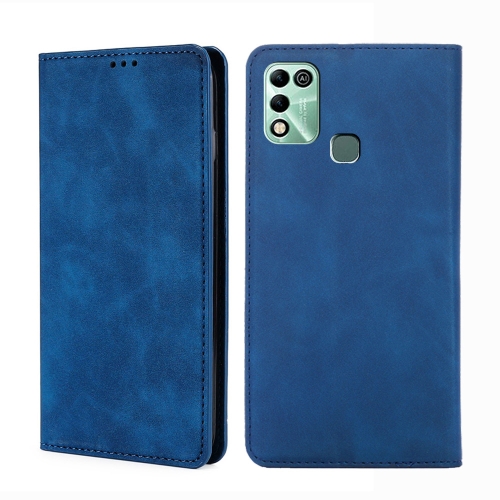 

For Infinix Hot 11 Play Skin Feel Magnetic Horizontal Flip Leather Phone Case(Blue)