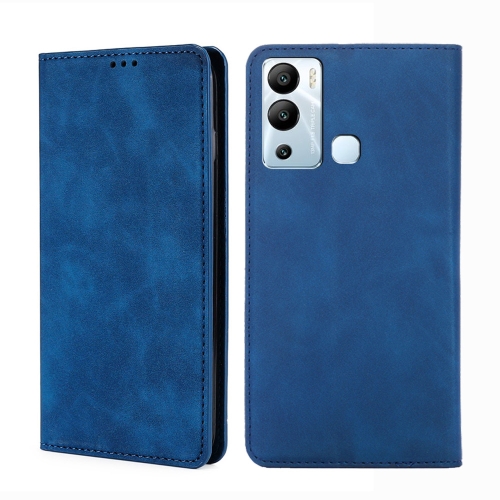 

For Infinix Hot 12i Skin Feel Magnetic Horizontal Flip Leather Phone Case(Blue)